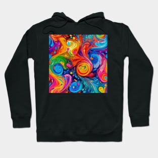 Swirly rainbows Hoodie